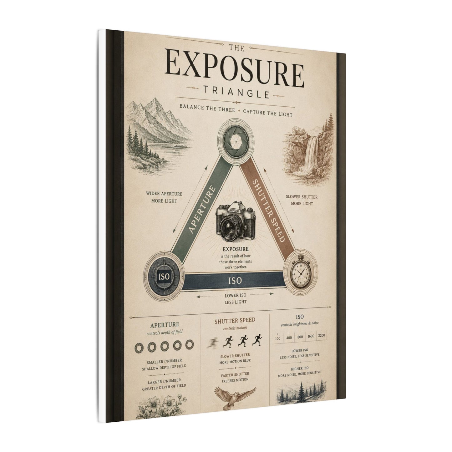 Exposure Triangle Canvas Wall Art