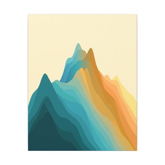 Histogram Mountains Canvas Wall Art