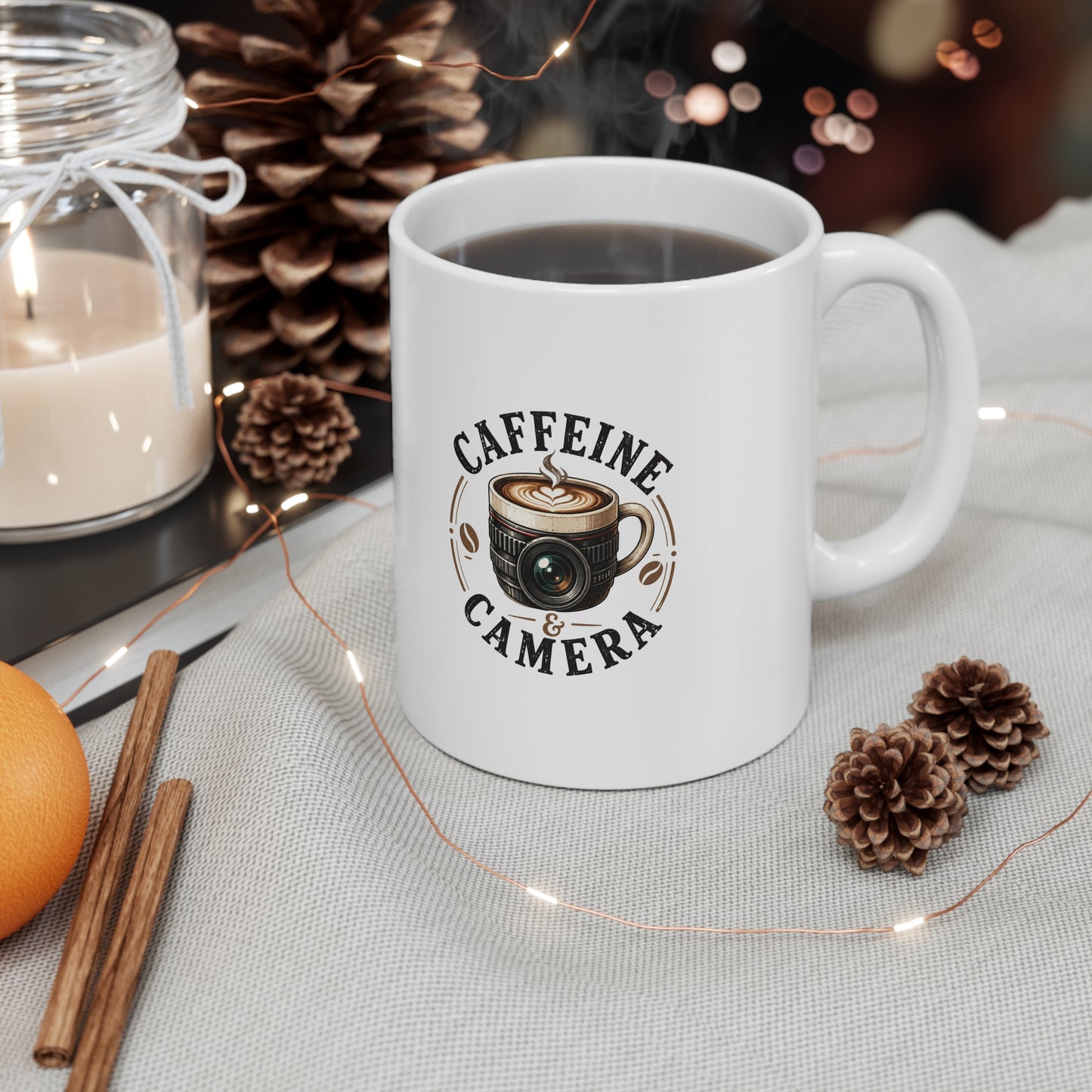 Caffeine and Camera Photographer Mug 11oz