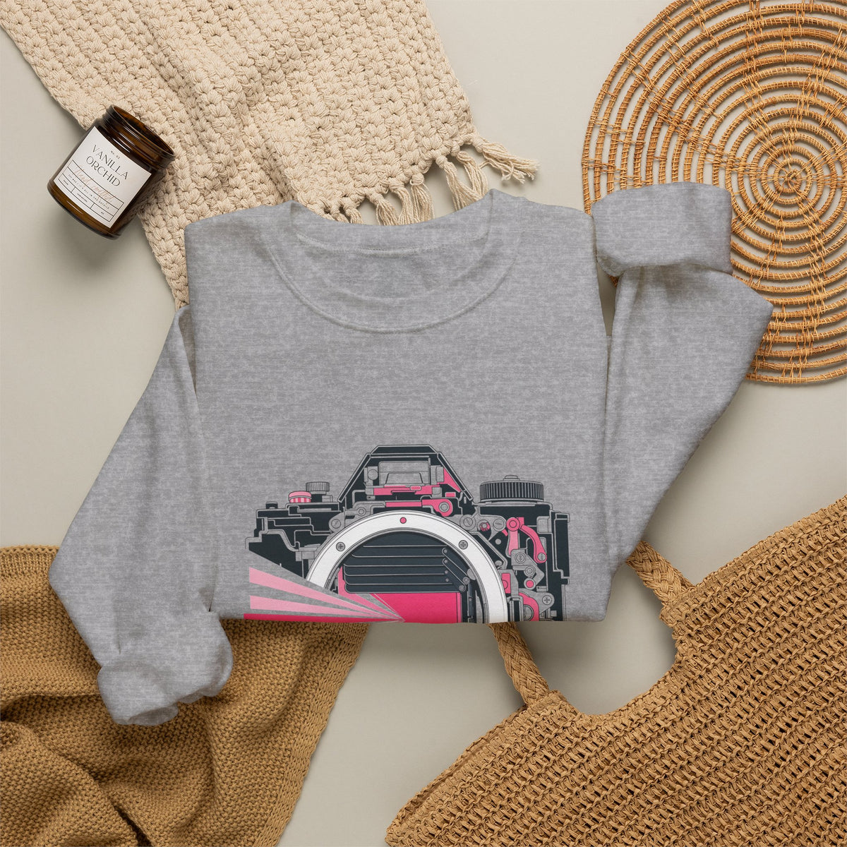 Shutter / Early Detection — Breast Cancer Awareness Crewneck (Photographer Collection)