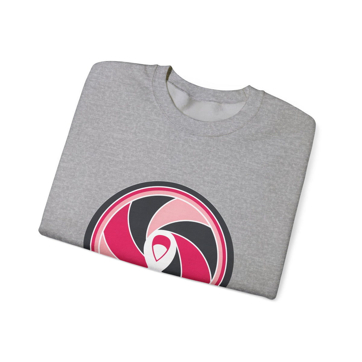 Aperture Ribbon — Breast Cancer Awareness Crewneck (Photographer Collection)