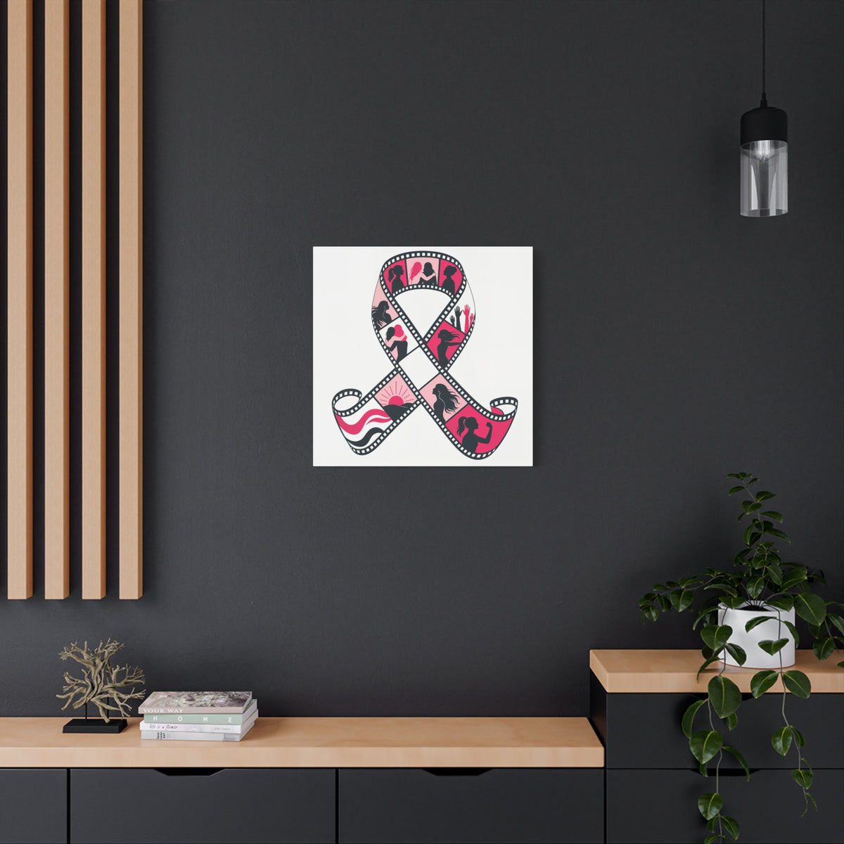 Film Strip Ribbon — Breast Cancer Awareness Canvas (Photographer Collection)