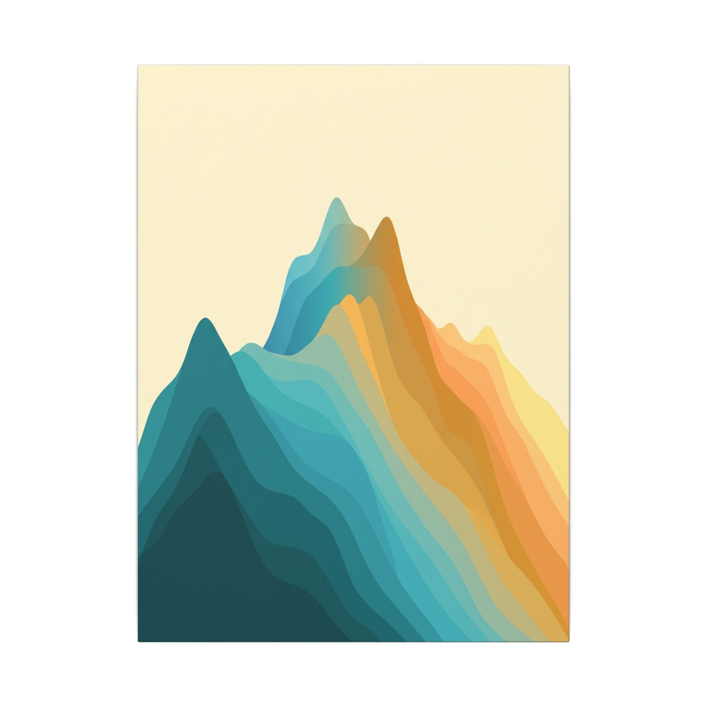 Histogram Mountains Canvas Wall Art