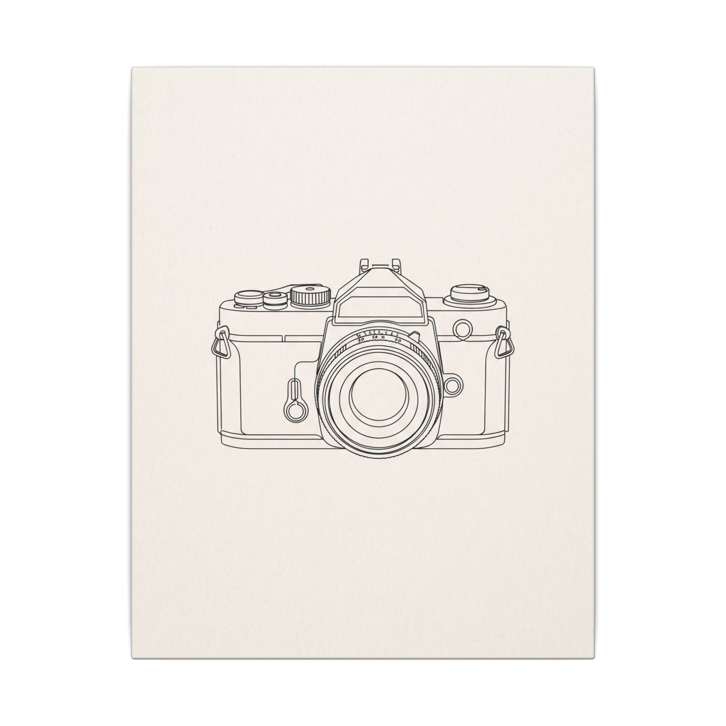 Line Art Camera Canvas Wall Art
