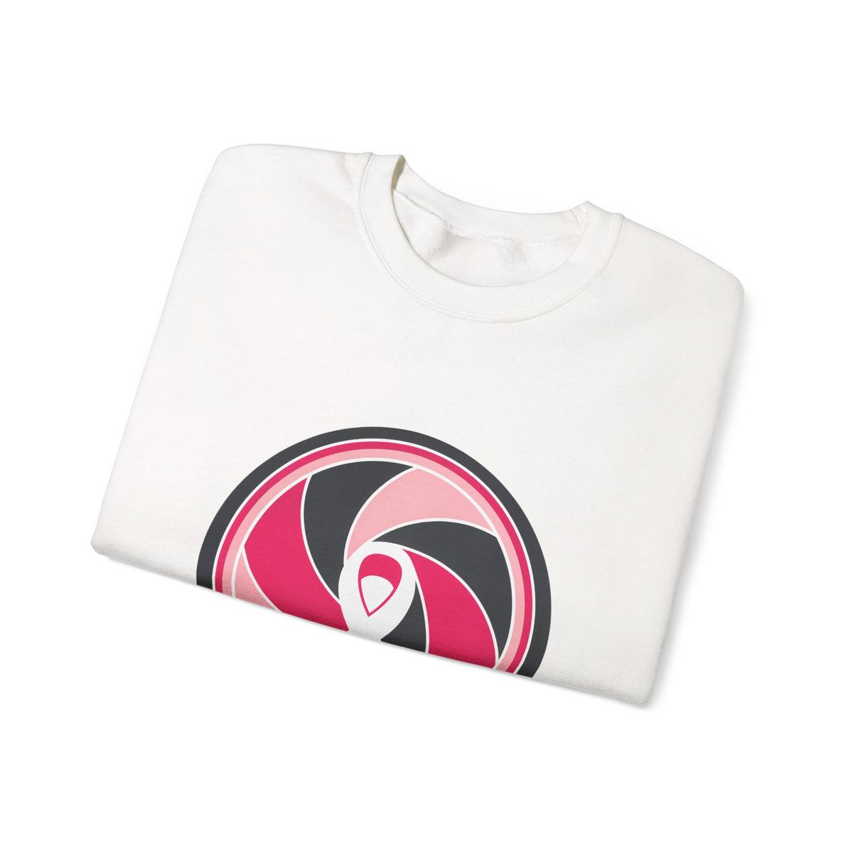 Aperture Ribbon — Breast Cancer Awareness Crewneck (Photographer Collection)