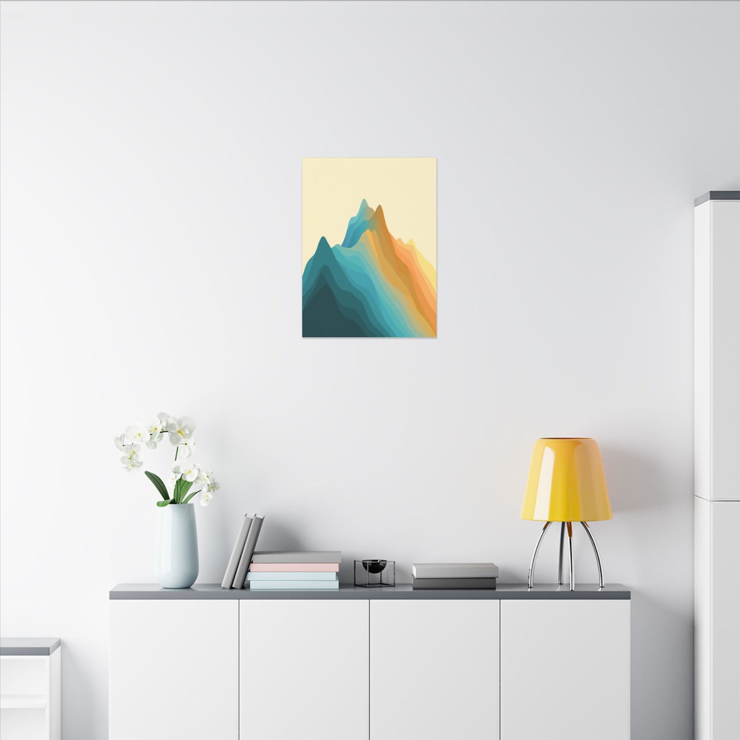 Histogram Mountains Canvas Wall Art