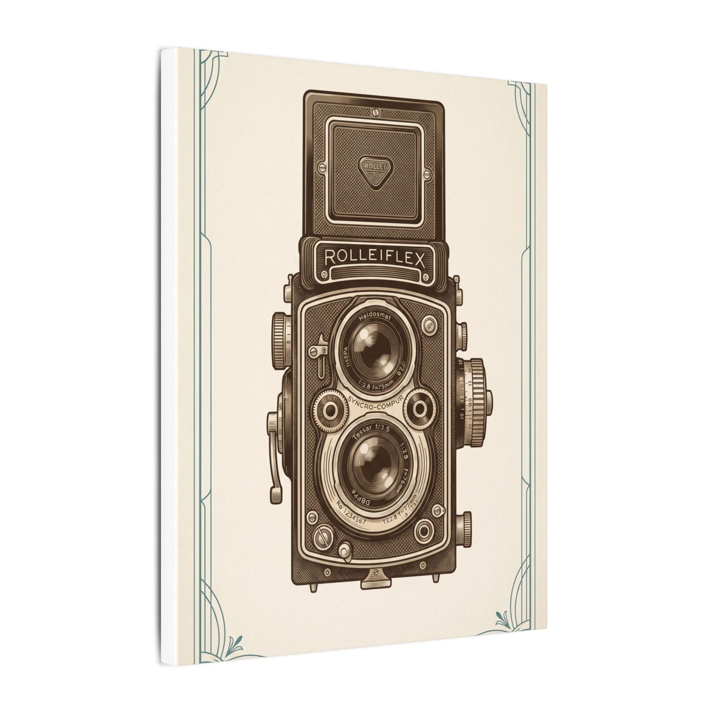 Vintage TLR Camera Canvas Wall Art
