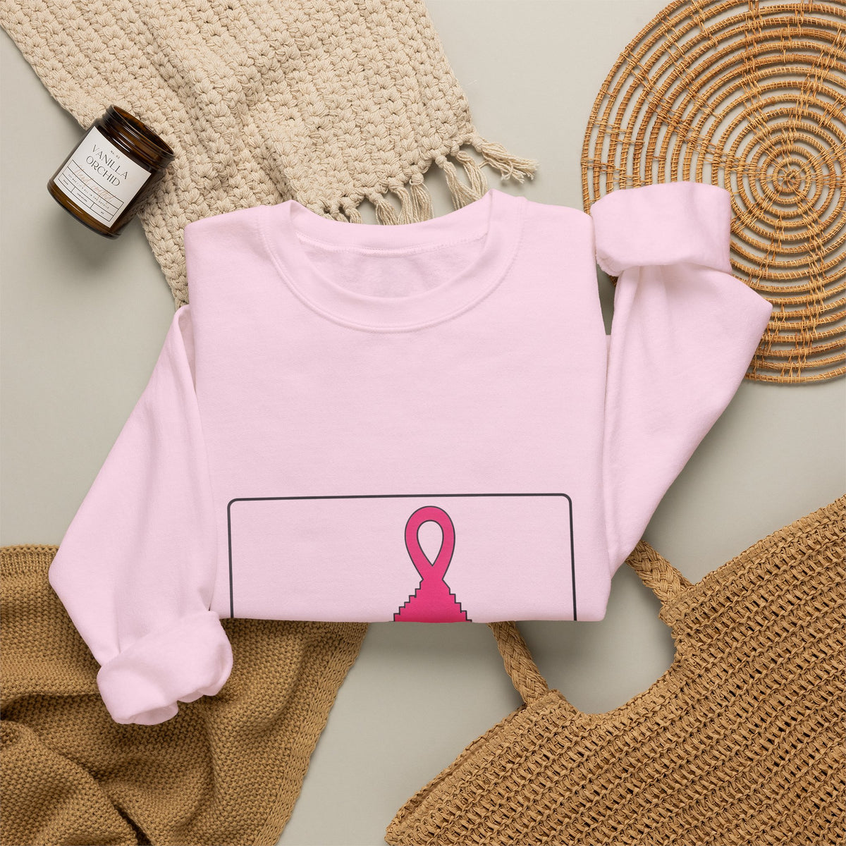 Histogram of Hope — Breast Cancer Awareness Crewneck (Photographer Collection)