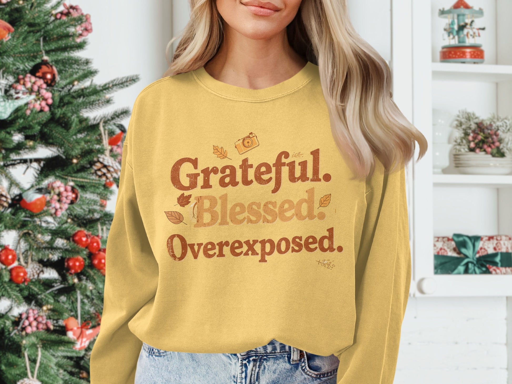 Grateful Blessed Overexposed Print Sweatshirt product