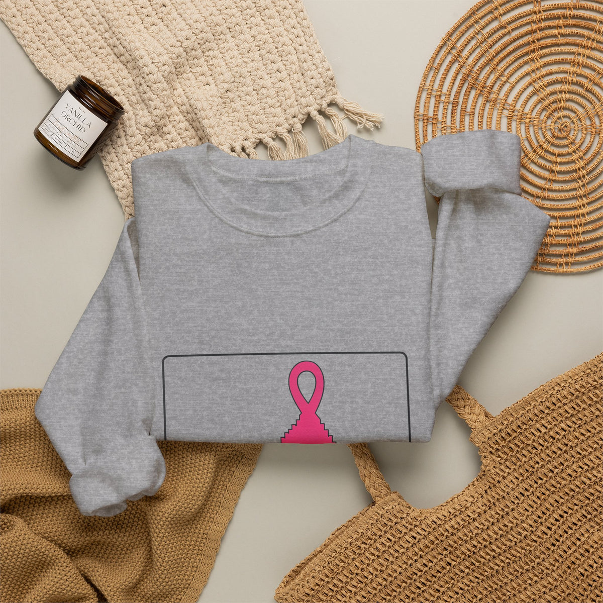 Histogram of Hope — Breast Cancer Awareness Crewneck (Photographer Collection)