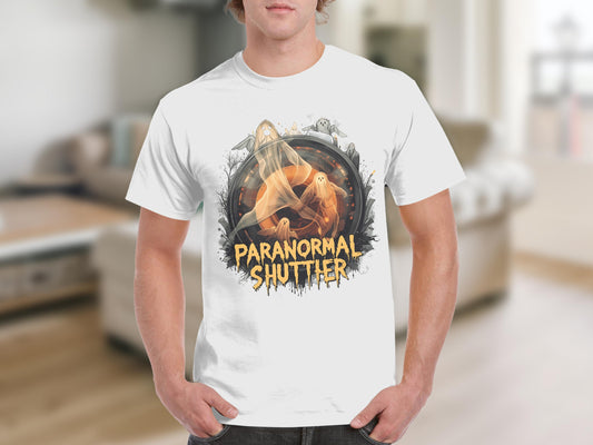Paranormal Shutter Graphic Tees for Enthusiasts