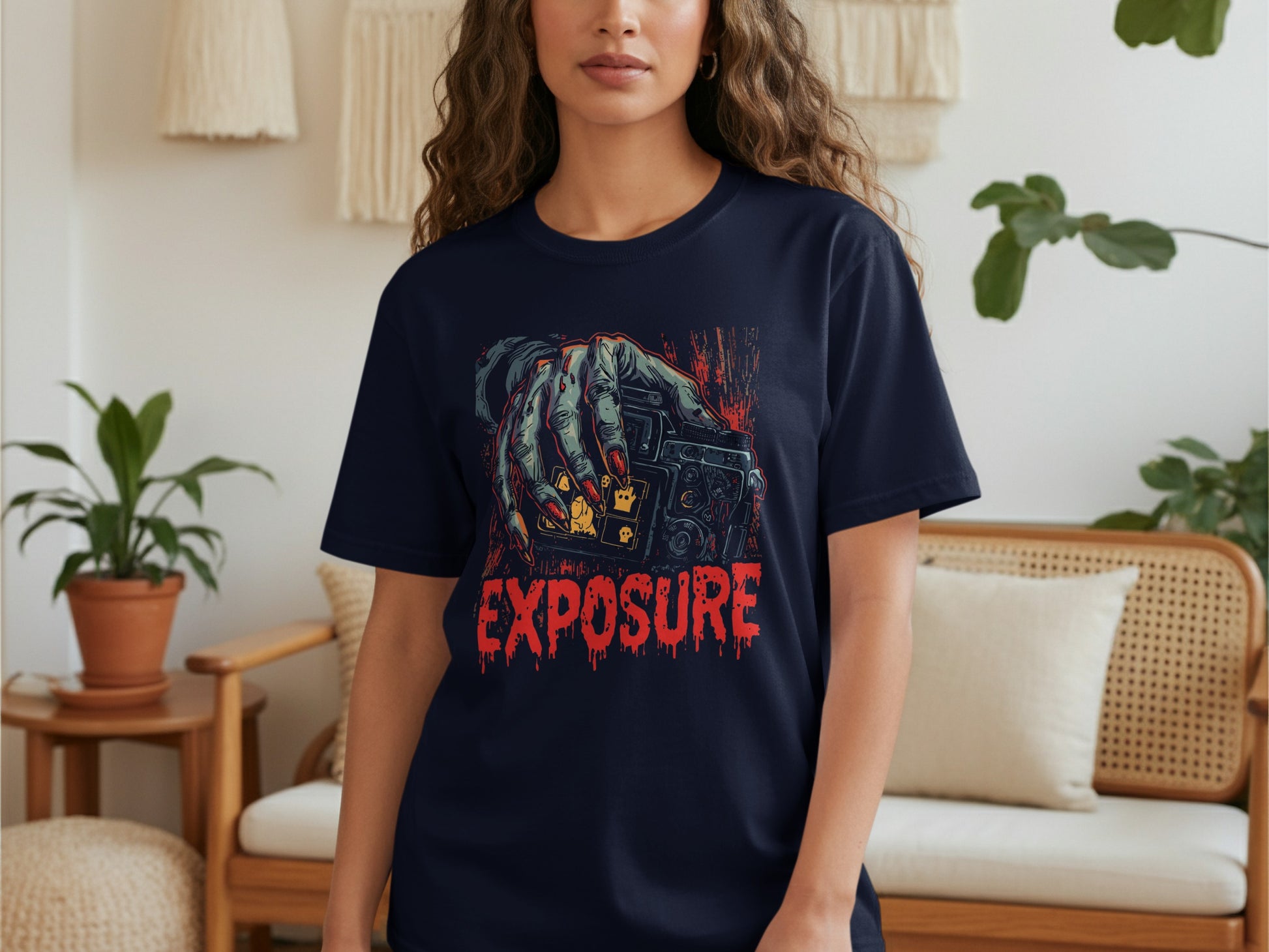 Exposure Graphic Tee with Zombie Hand Design