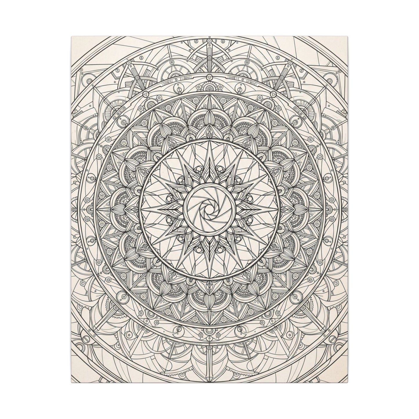 Camera Shutter Mandala Canvas Wall Art