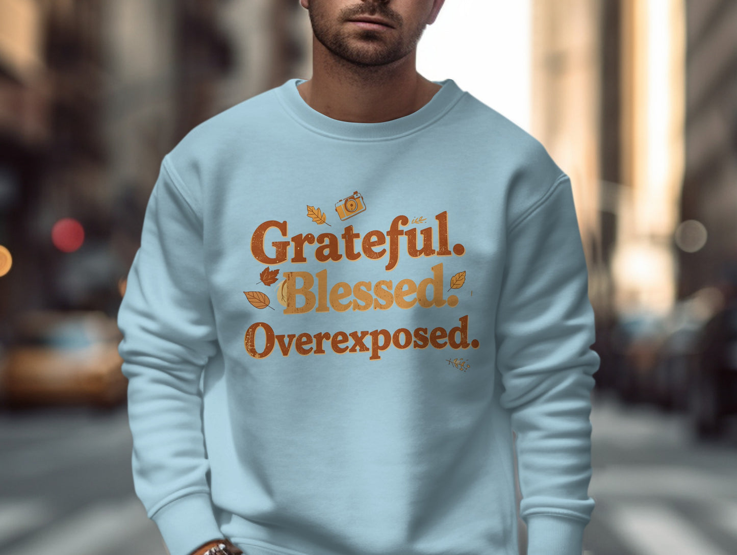Grateful Blessed Overexposed Graphic Sweatshirt product