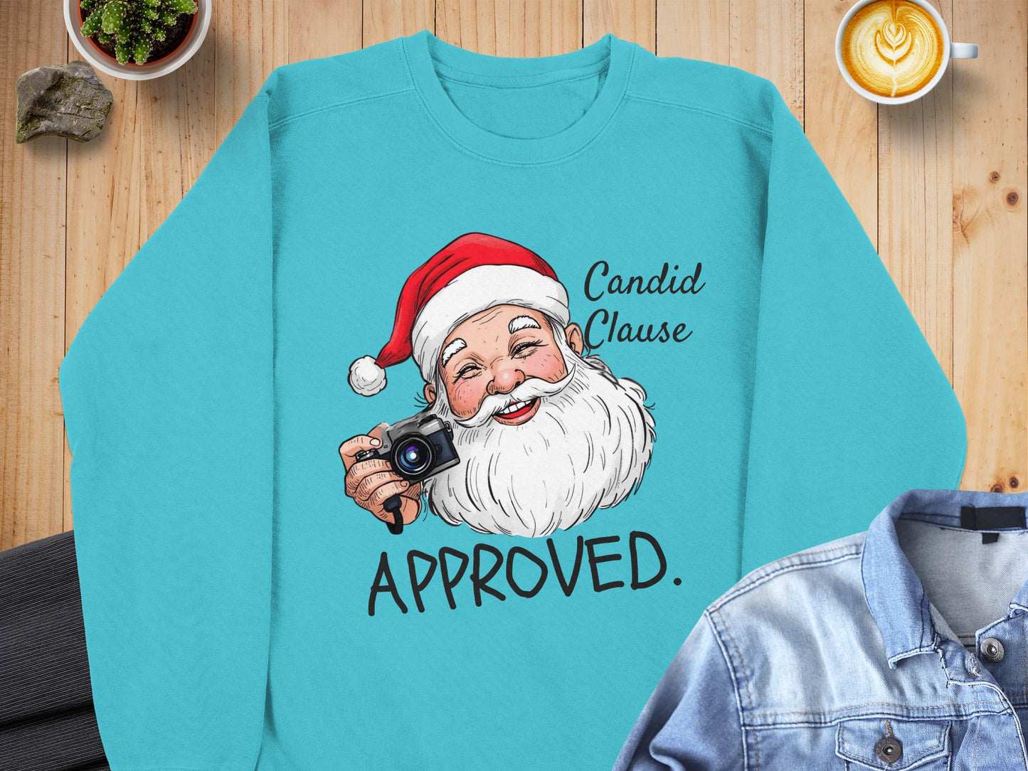 Santa Claus Holiday Sweatshirt with Camera Design
