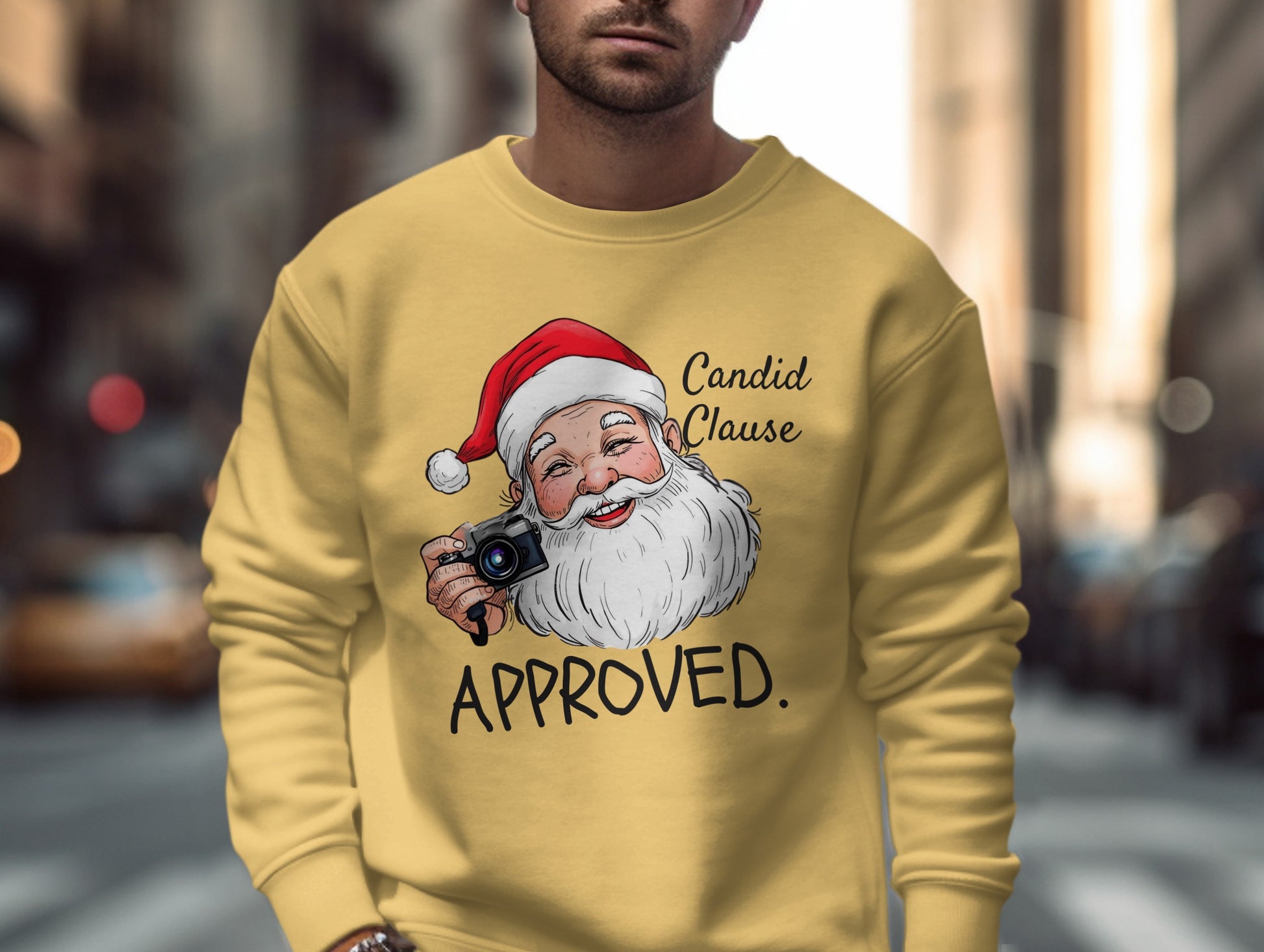 Candid Clause Approved Christmas Santa Sweatshirt