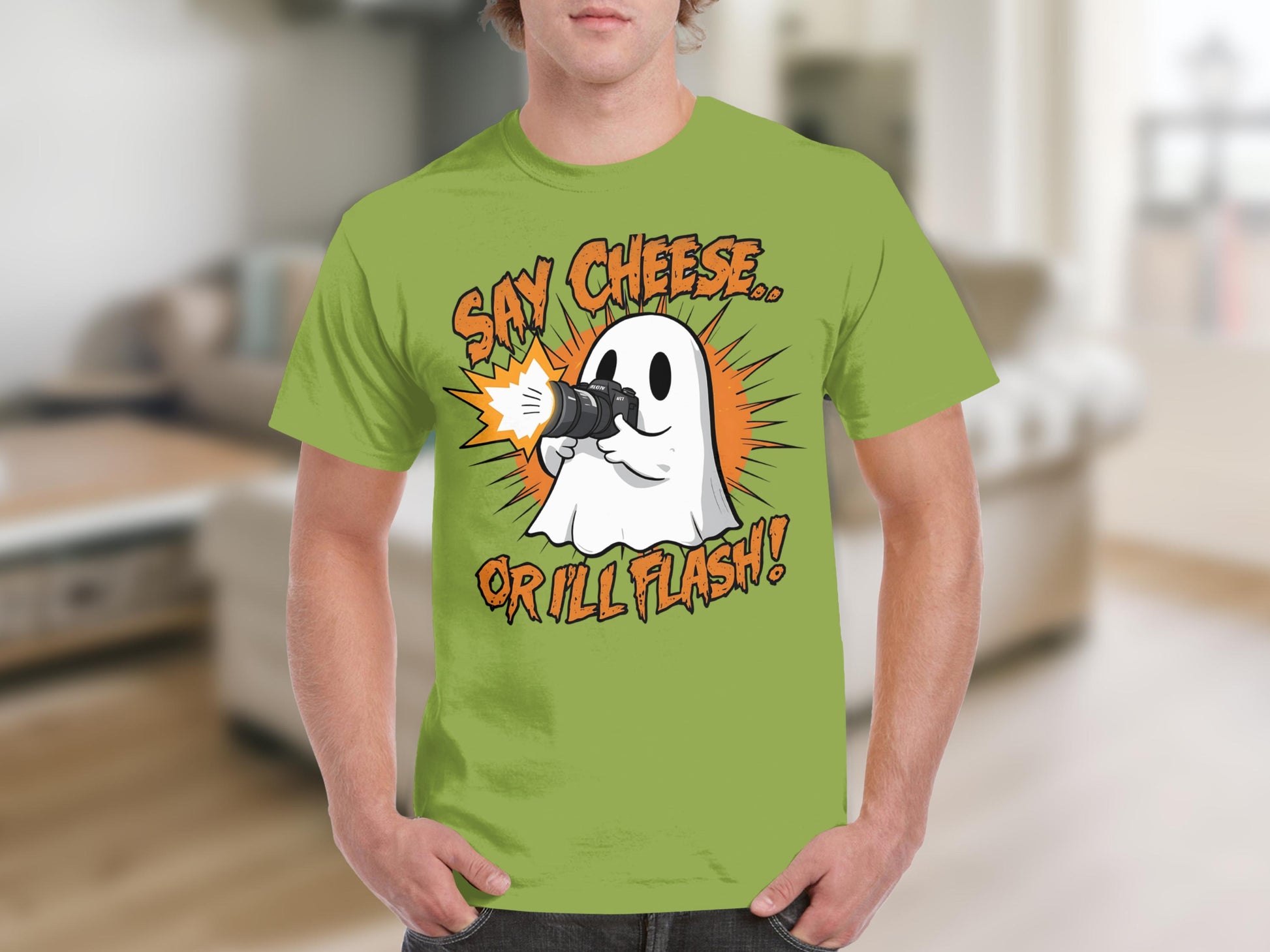 Say Cheese or I'll Flash T-shirt fun design