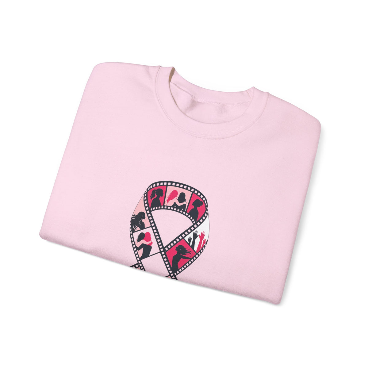 Film Strip Ribbon — Breast Cancer Awareness Crewneck (Photographer Collection)