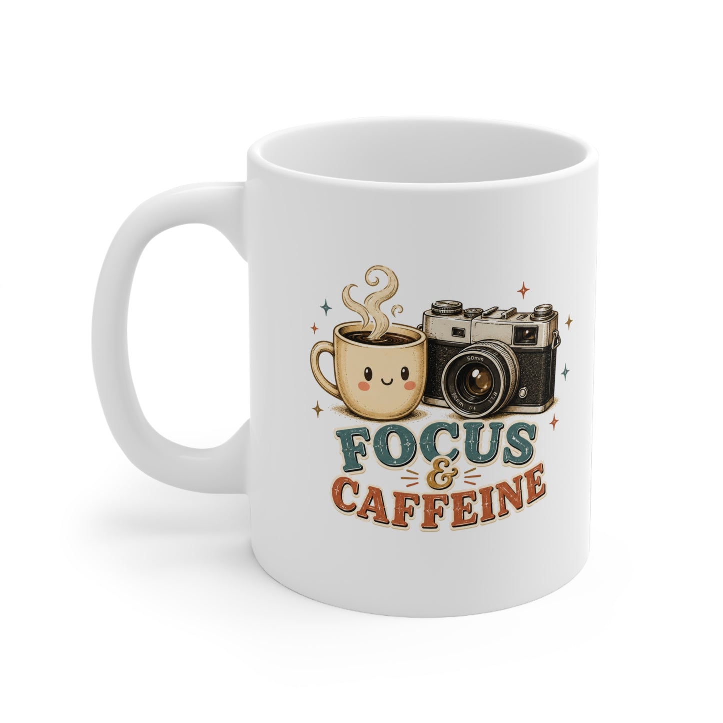 Focus and Caffeine Photographer Mug 11oz