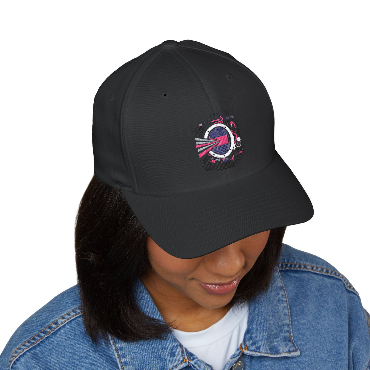 Shutter / Early Detection — Breast Cancer Awareness Embroidered Cap (Photographer Collection)