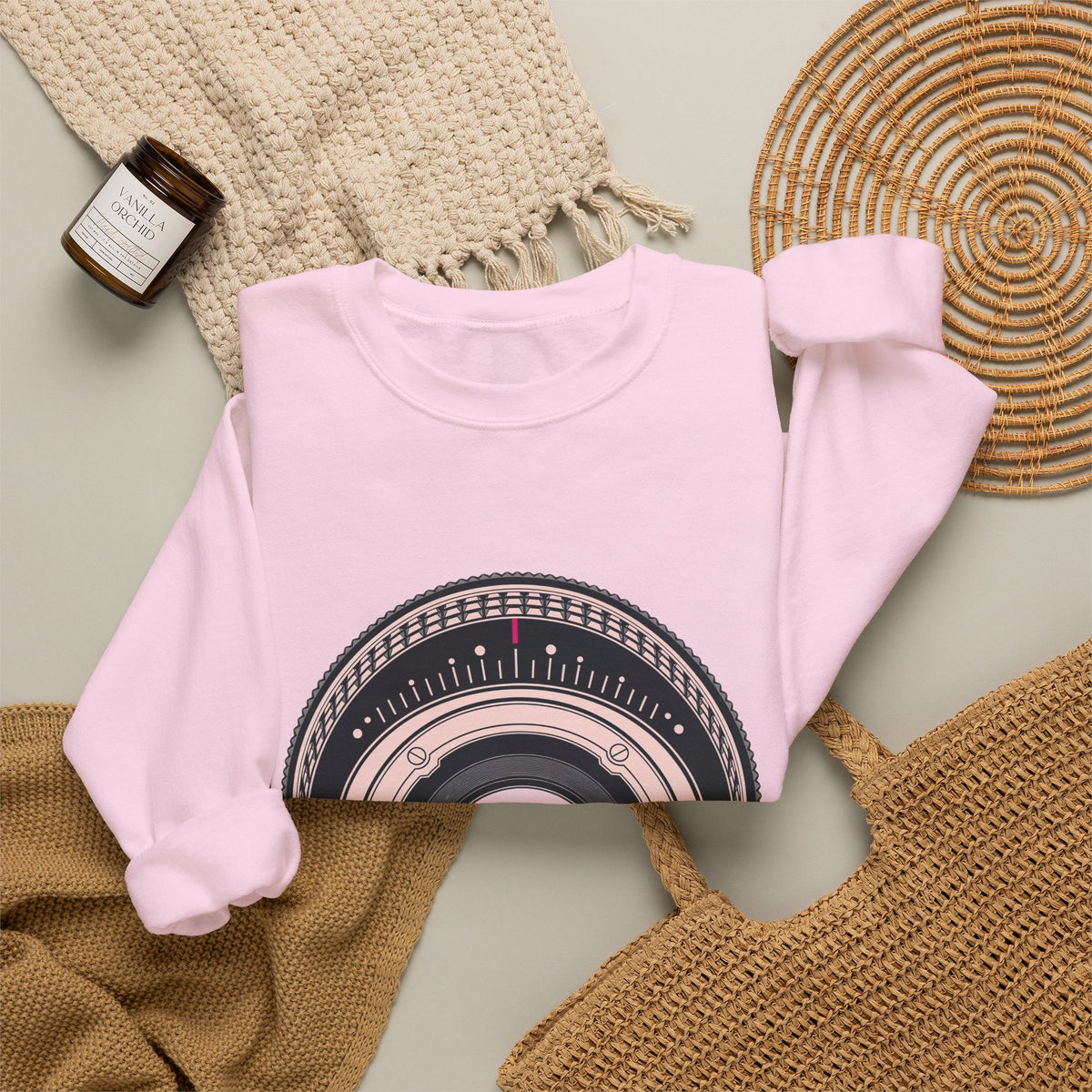 Focus on the Cure — Breast Cancer Awareness Crewneck (Photographer Collection)
