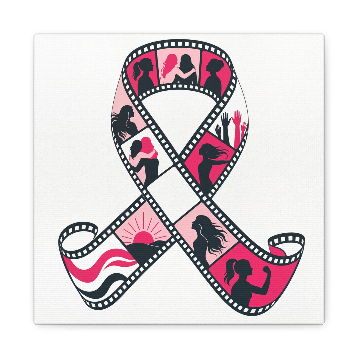 Film Strip Ribbon — Breast Cancer Awareness Canvas (Photographer Collection)