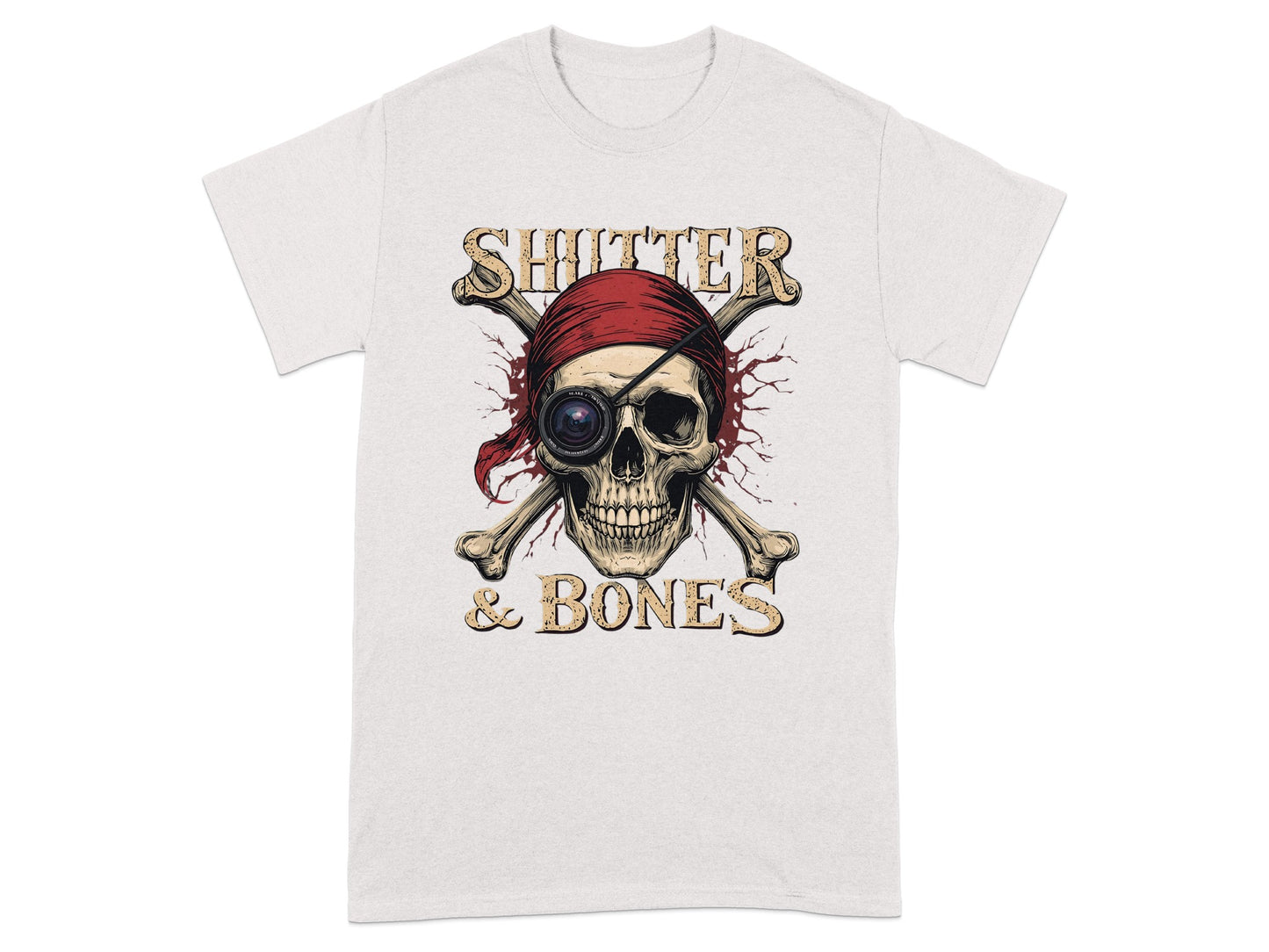 Shutter and Bones Skull with Eye Patch T-shirt