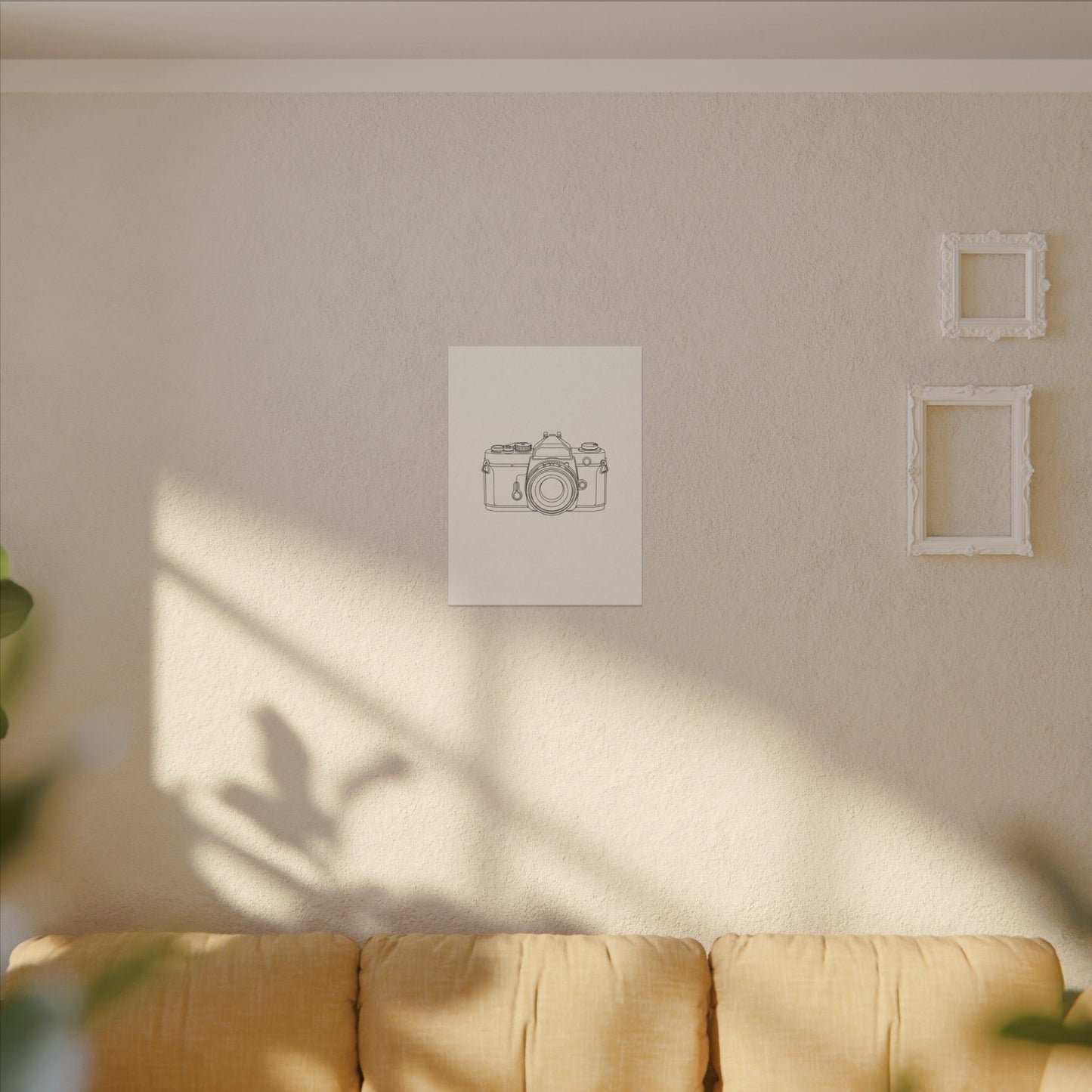 Line Art Camera Canvas Wall Art