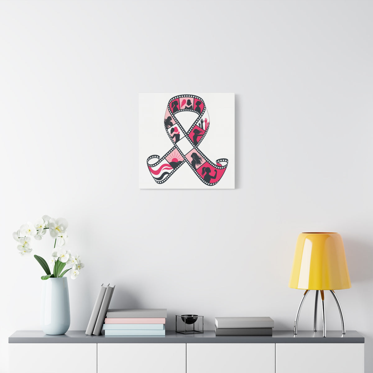 Film Strip Ribbon — Breast Cancer Awareness Canvas (Photographer Collection)