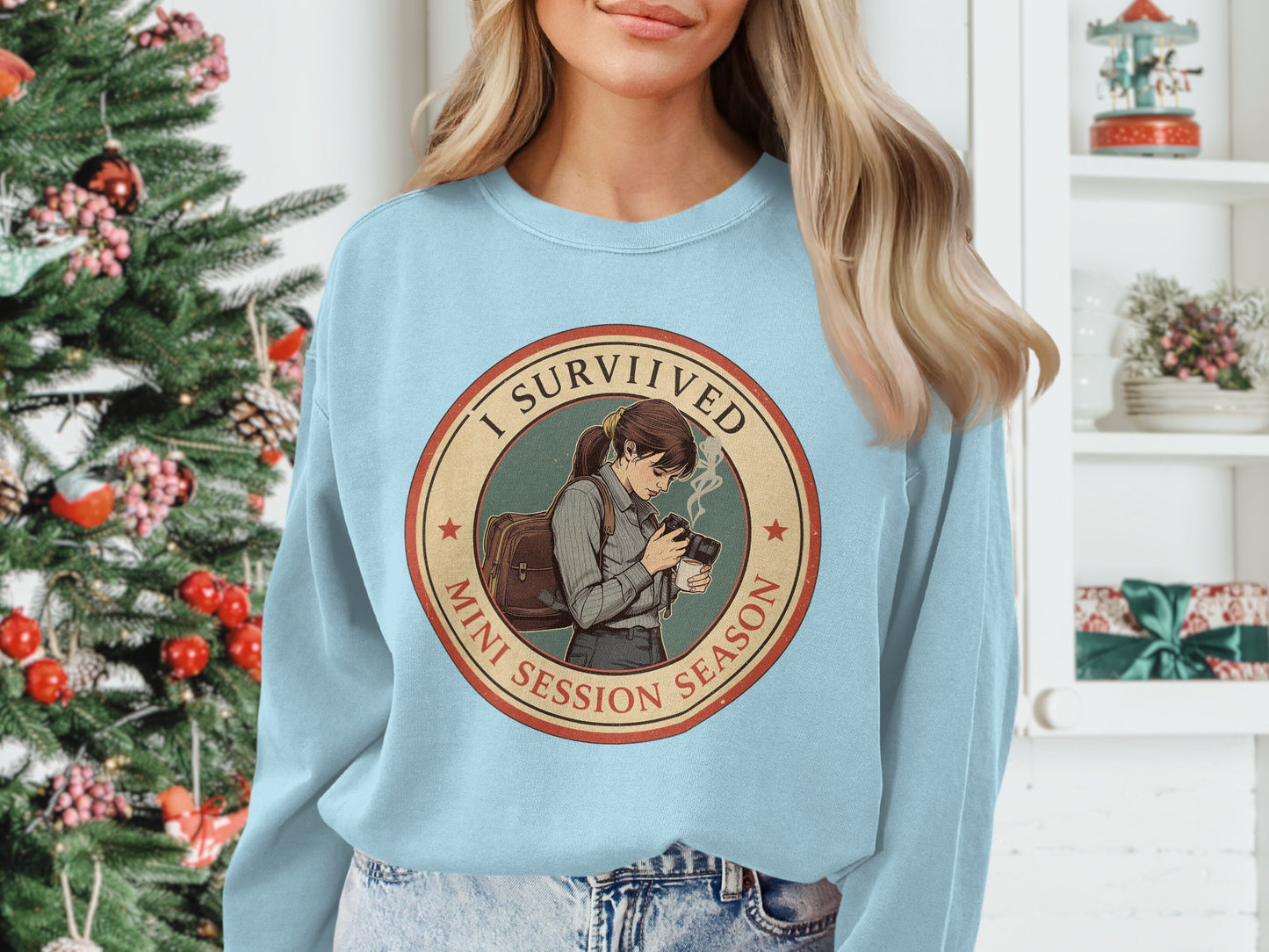 I Survived Mini Session Season graphic sweatshirt