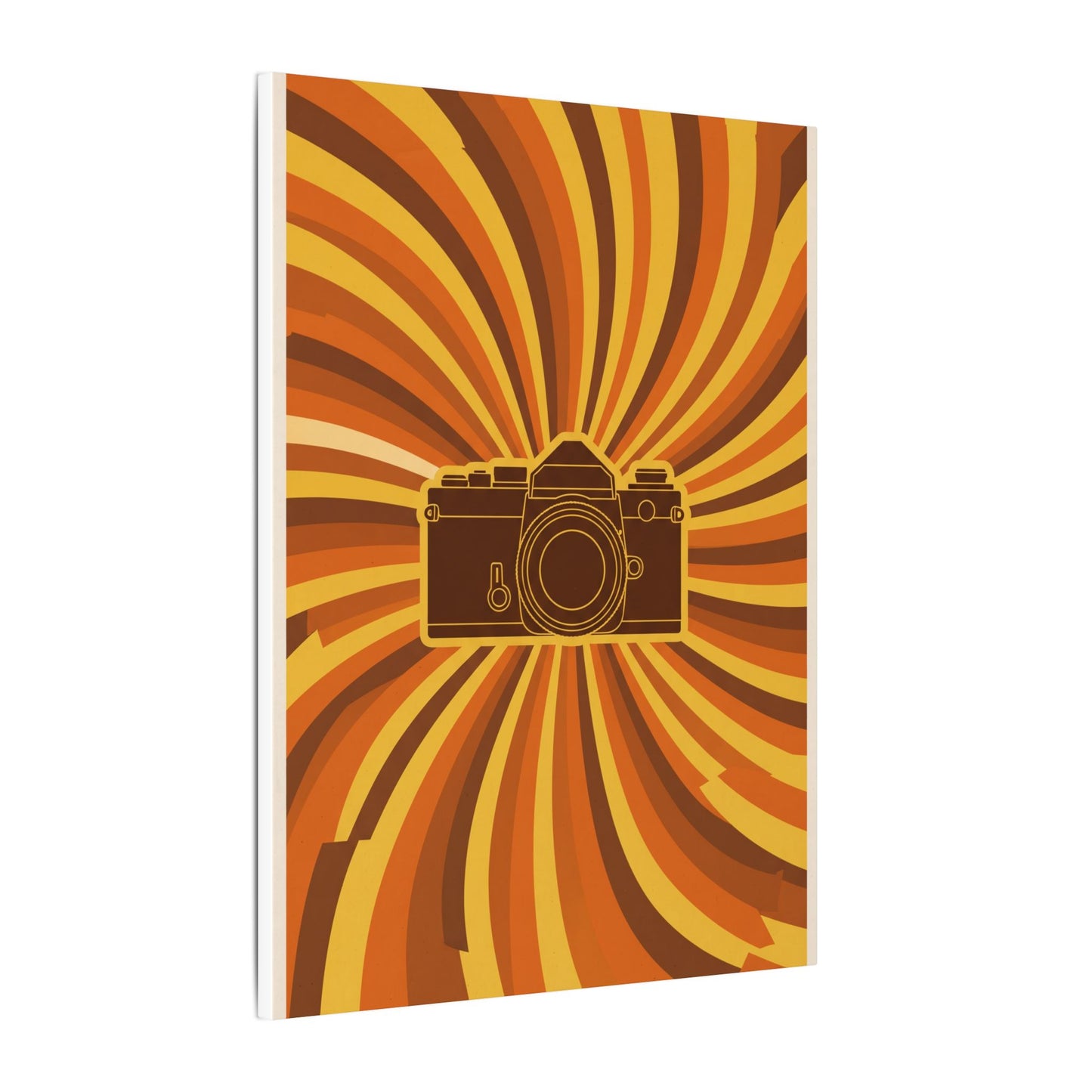 Retro 70s Camera Sunburst Canvas Wall Art