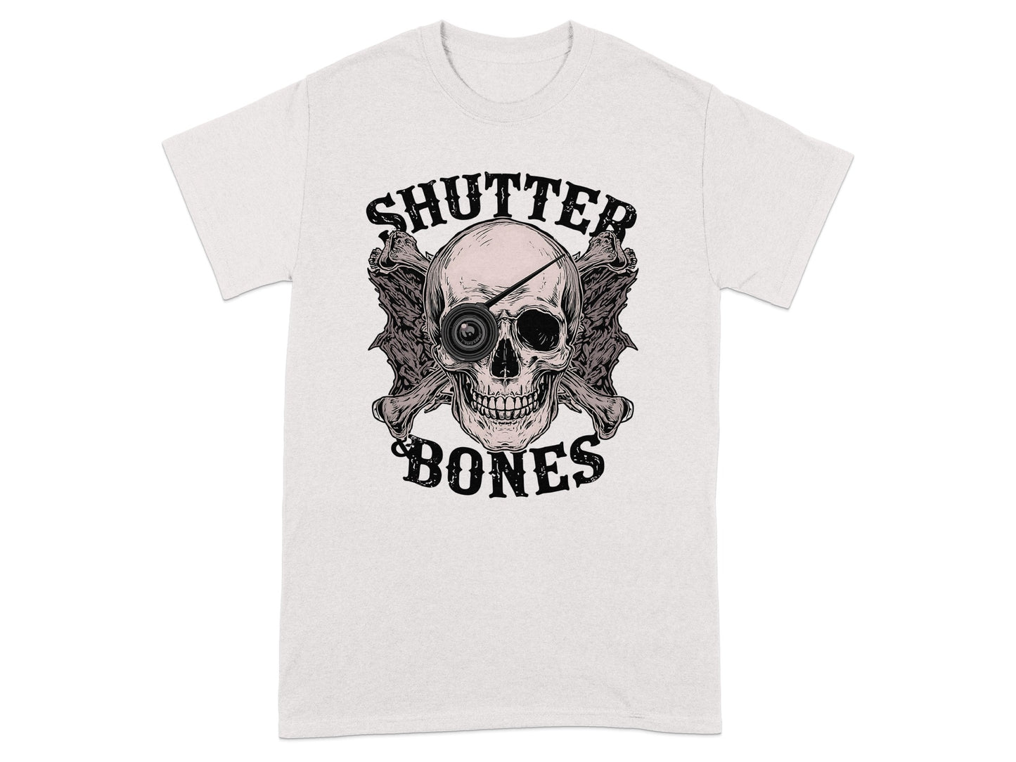 Shutter Bones Skull and Crossbones Graphic T-shirt
