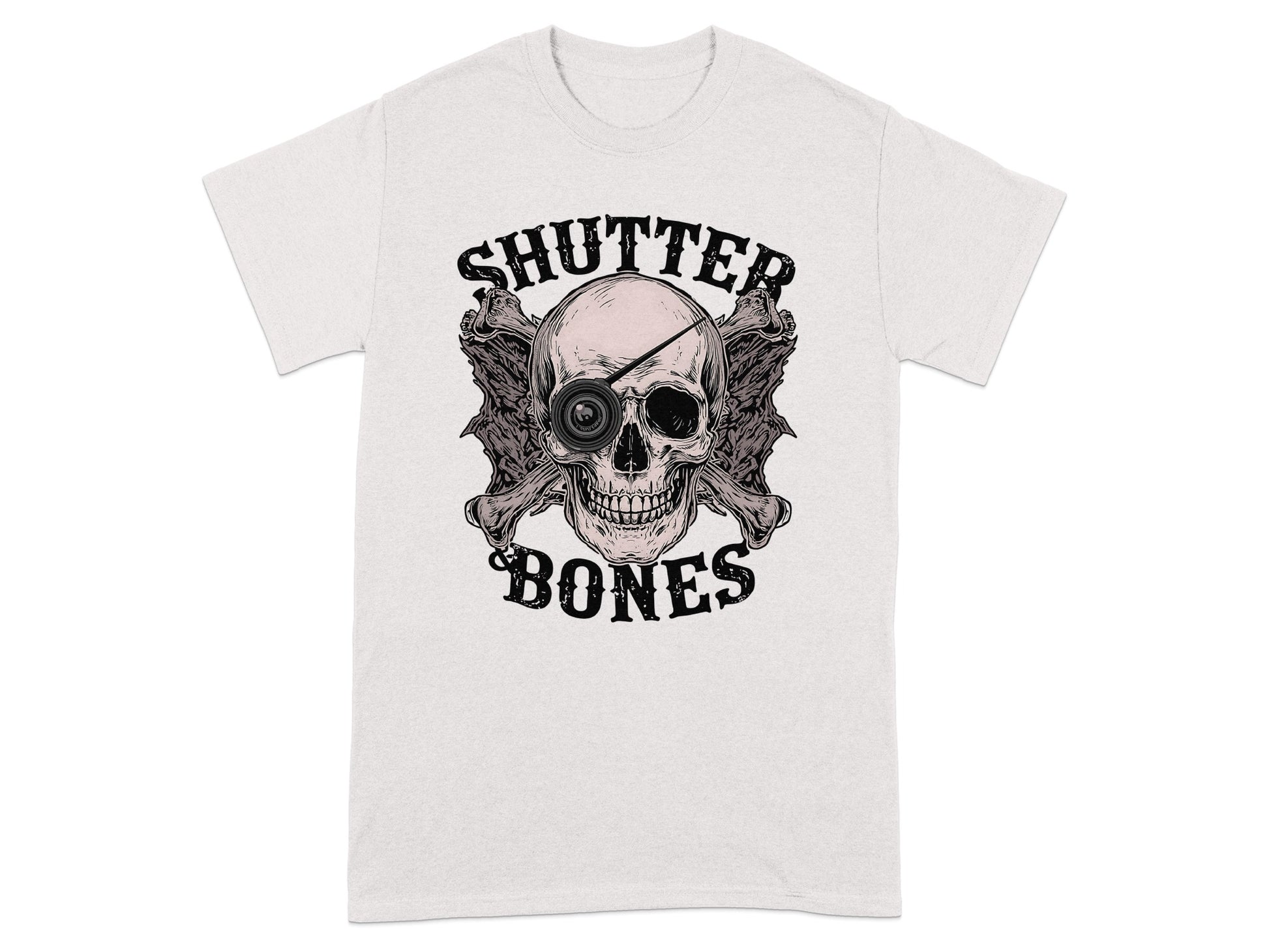 Shutter Bones Skull and Crossbones Graphic T-shirt