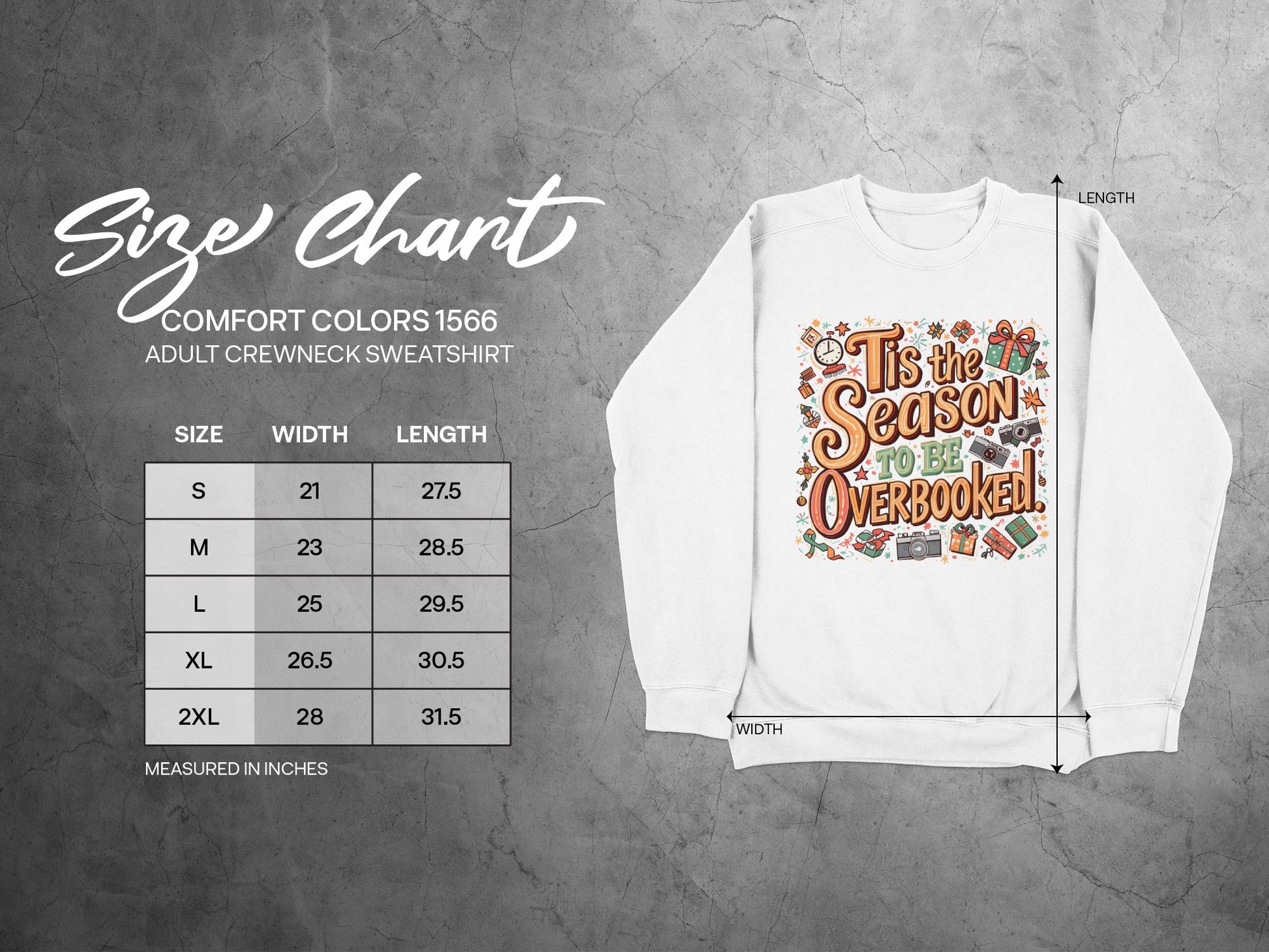 Tis the Season to Be Overbooked Adult Crewneck Sweatshirt