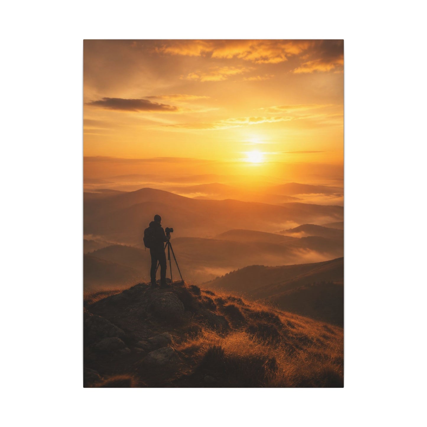 Golden Hour Photographer Canvas Wall Art