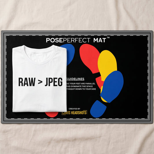 Wear + Pose bundle - RAW greater than JPEG tee and mat