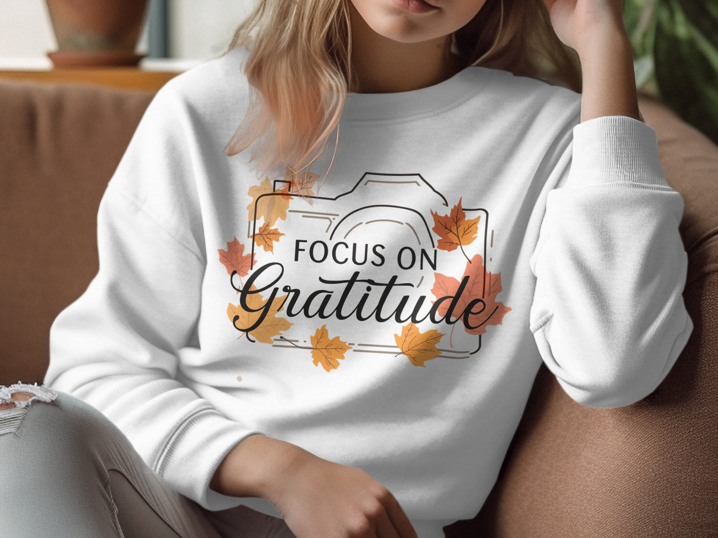 Focus On Gratitude Autumn Leaves Camera Item