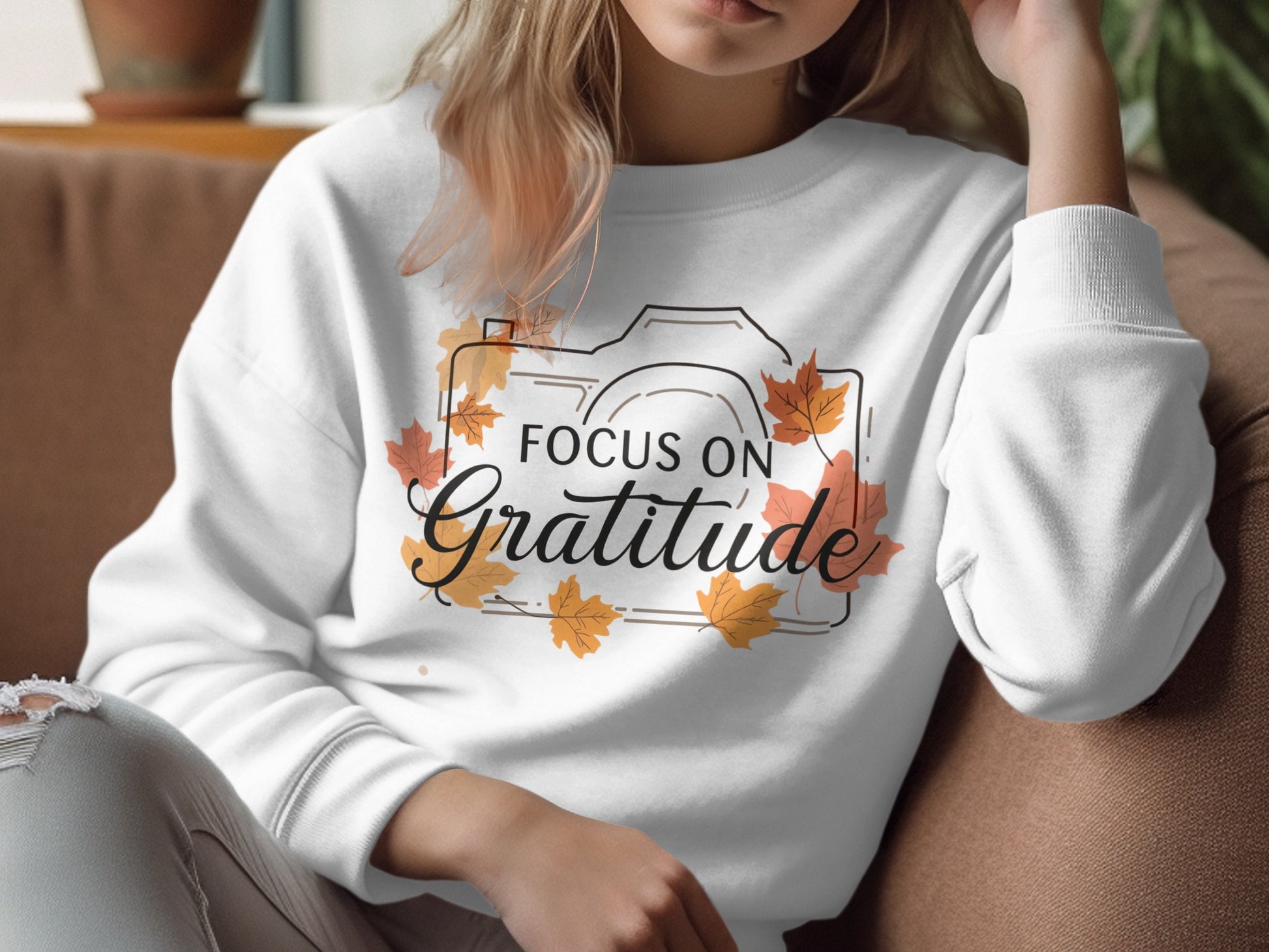 Focus On Gratitude Autumn Leaves Camera Item