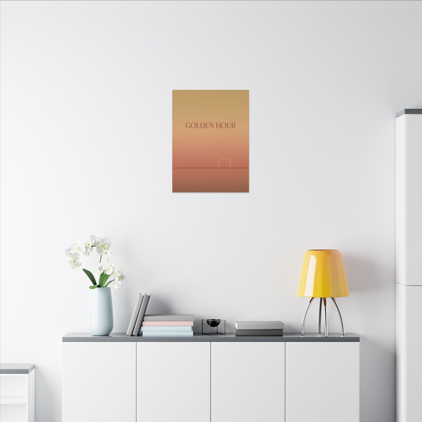 Golden Hour Minimalist Canvas Wall Art