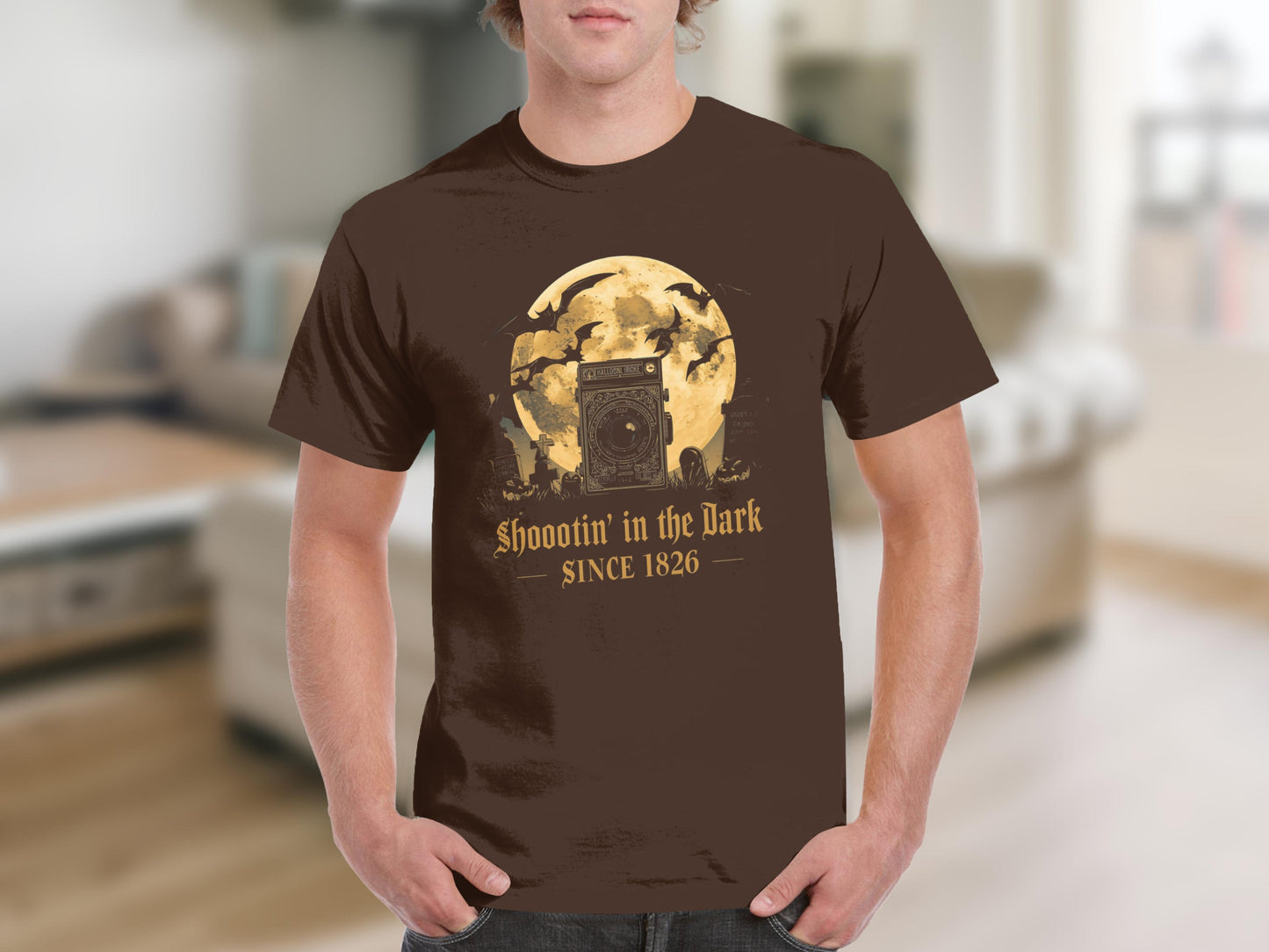 Shootin' in the Dark Since 1826 graphic t-shirt