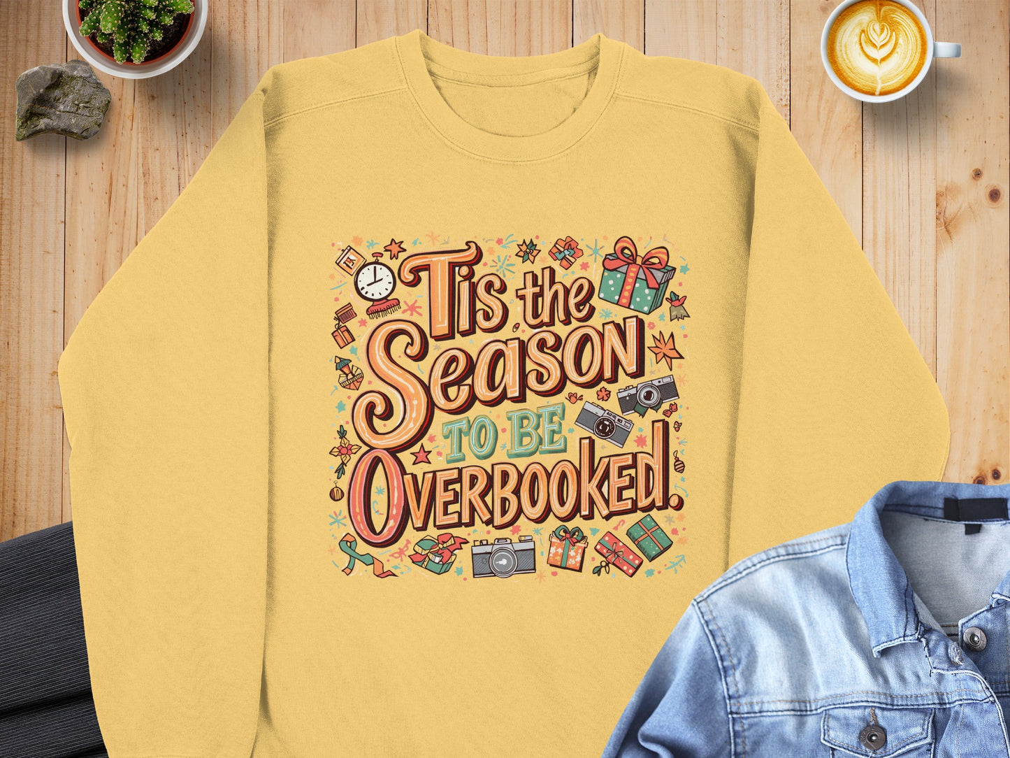 Tis The Season To Be Overbooked Festive Sweatshirt