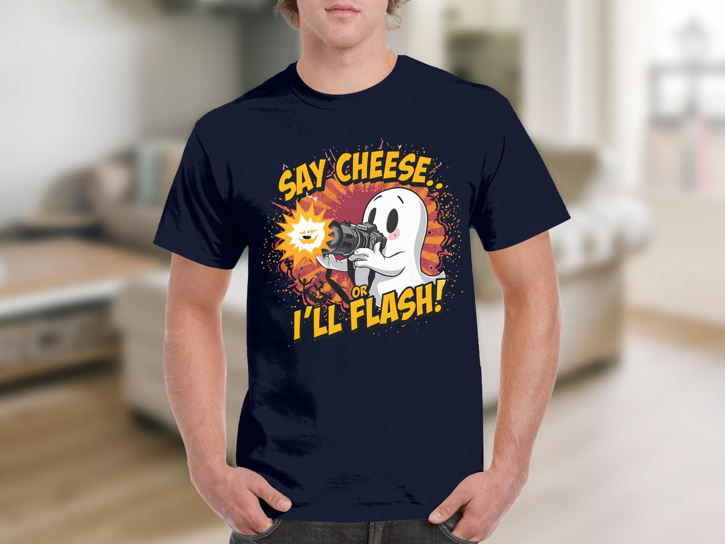 Say Cheese or I'll Flash Ghost T-Shirt
