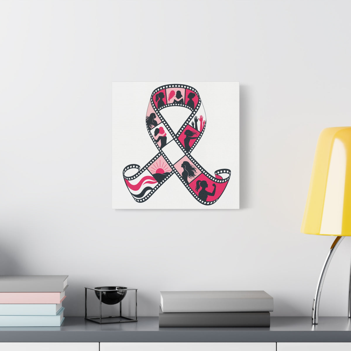 Film Strip Ribbon — Breast Cancer Awareness Canvas (Photographer Collection)
