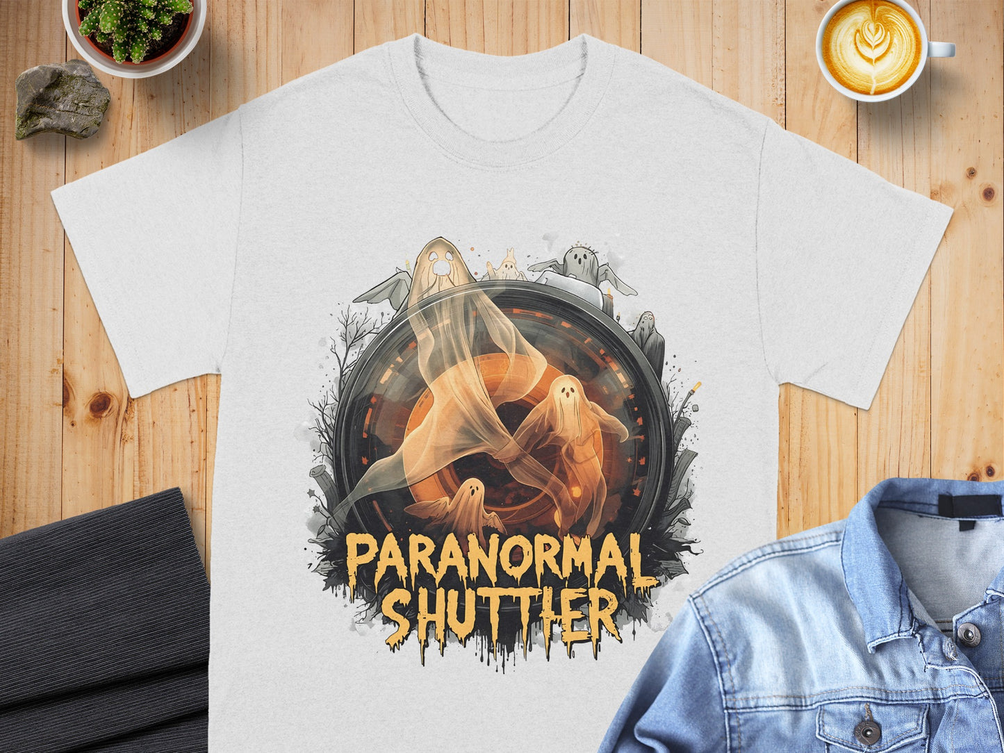 Paranormal Shutter Graphic Design Tee for Enthusiasts