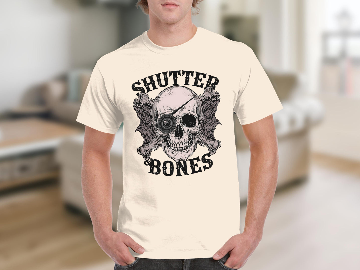 Shutter Bones Skull Graphic Printed T-shirt