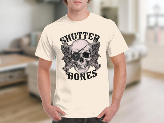 Shutter Bones Skull Graphic Printed T-shirt