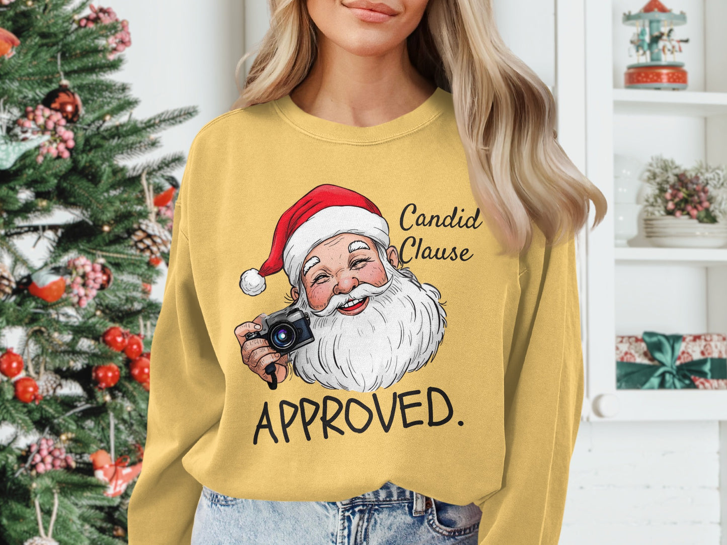 Candid Clause Approved Christmas Sweater for the Holidays
