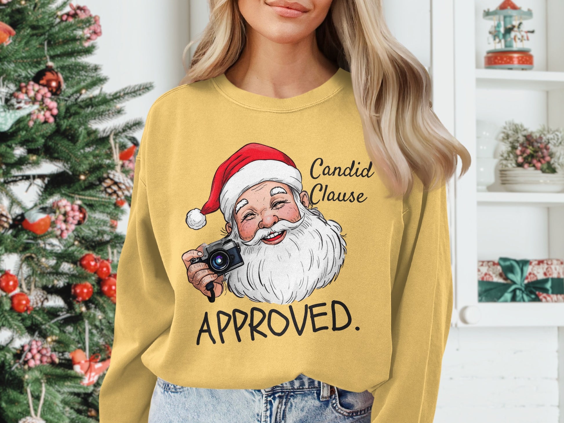 Candid Clause Approved Christmas Sweater for the Holidays