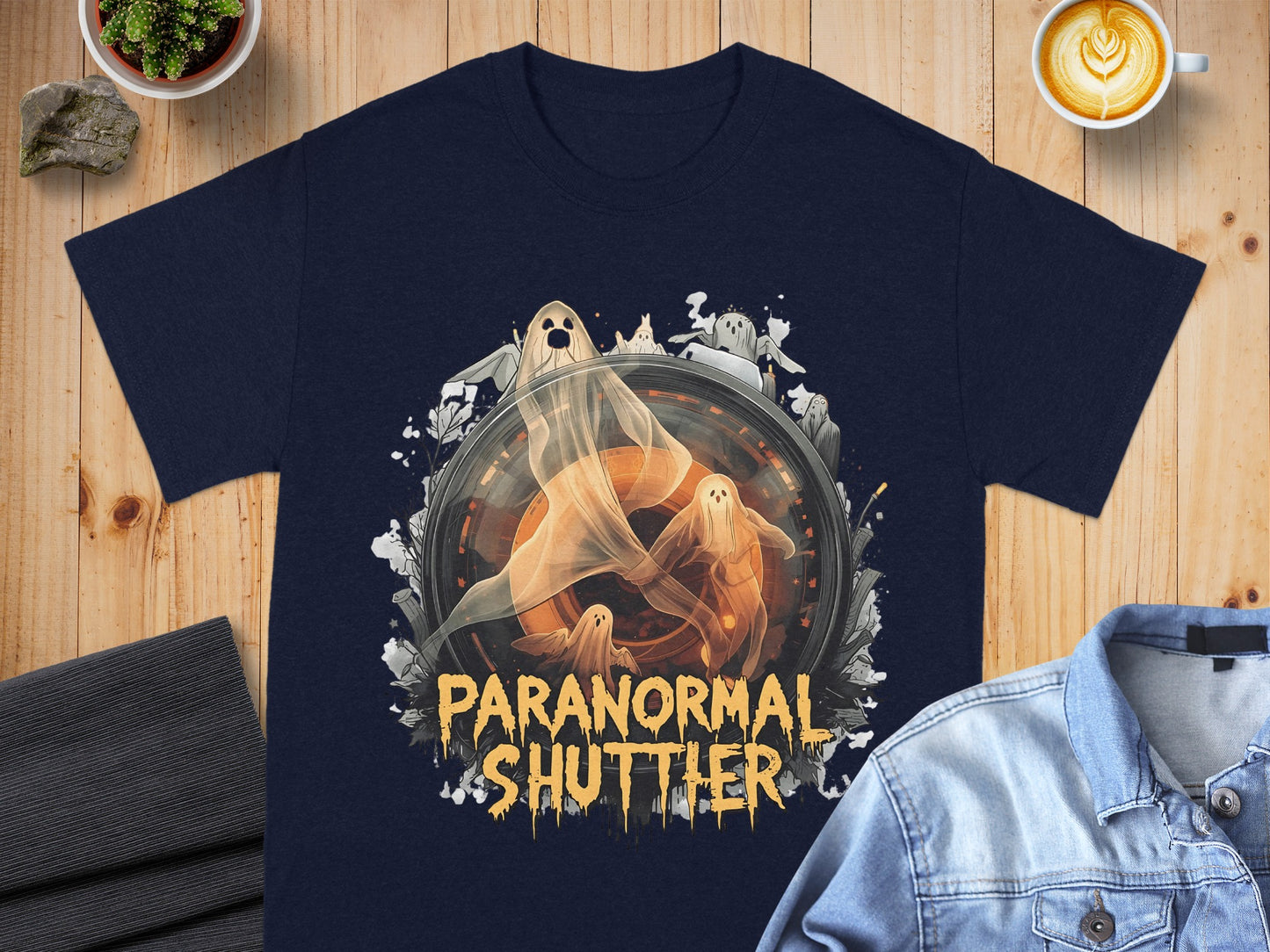 Paranormal Shutter Halloween Ghosts T-Shirt