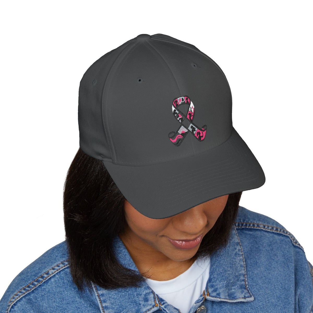 Film Strip Ribbon — Breast Cancer Awareness Embroidered Cap (Photographer Collection)